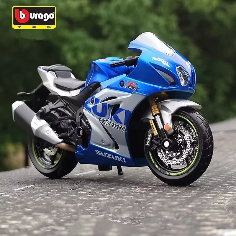 Bburago 1:18 Suzuki GSX-R1000R Alloy Racing Motorcycle Model Diecasts Street Cross-Country Motorcycle Model Childrens Toys Gifts