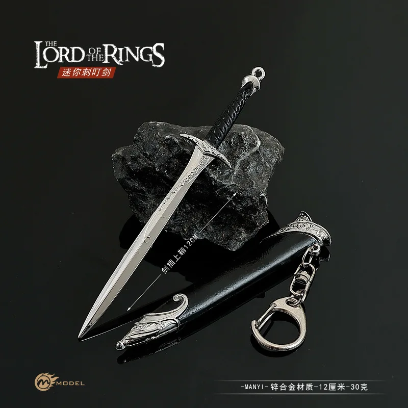 Glamdring Aragorn Narthil Zwaard Elfen Anduril Midden-aarde Wapen 12 CM Metalen Katana Samurai Zwaard Sleutelhanger Ornamenten Geschenken speelgoed