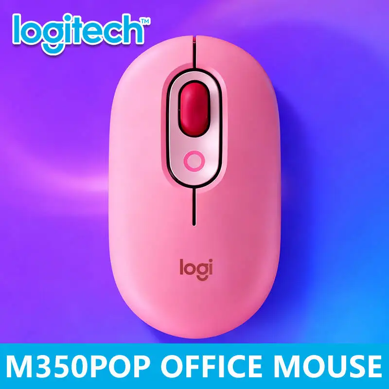 

Мышь Logitech M350POP Pebble, двойное подключение (Bluetooth + USB-приемник), бесшумный клик/шкруль, легкий вес на 77 грамм/офис