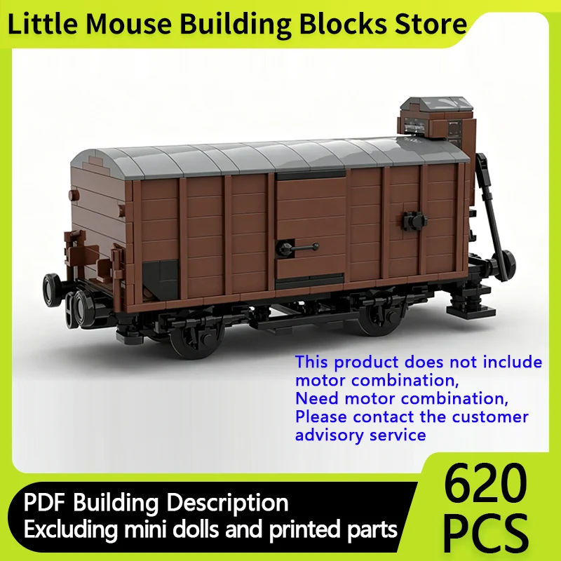 City Car Model MOC Building Bricks Vintage Freight Wagon Modular Technology Children Holiday Gifts Assemble Toys Suit