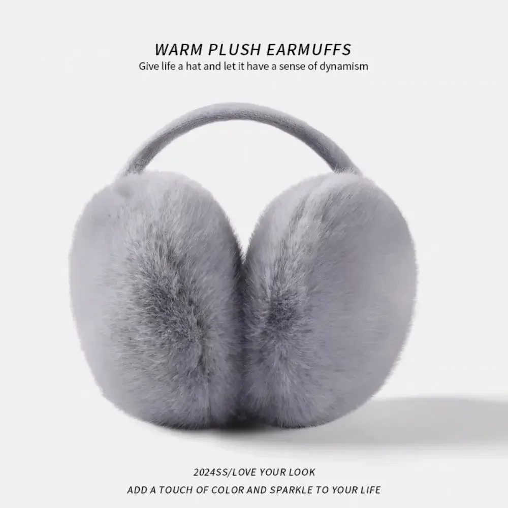 Hot Foldable Plush Earmuffs Fur Headphones Earmuff Ladies Autumn And Winter Ear Cover Russia Winter Fur Earlap Girl Cute Ear Bag