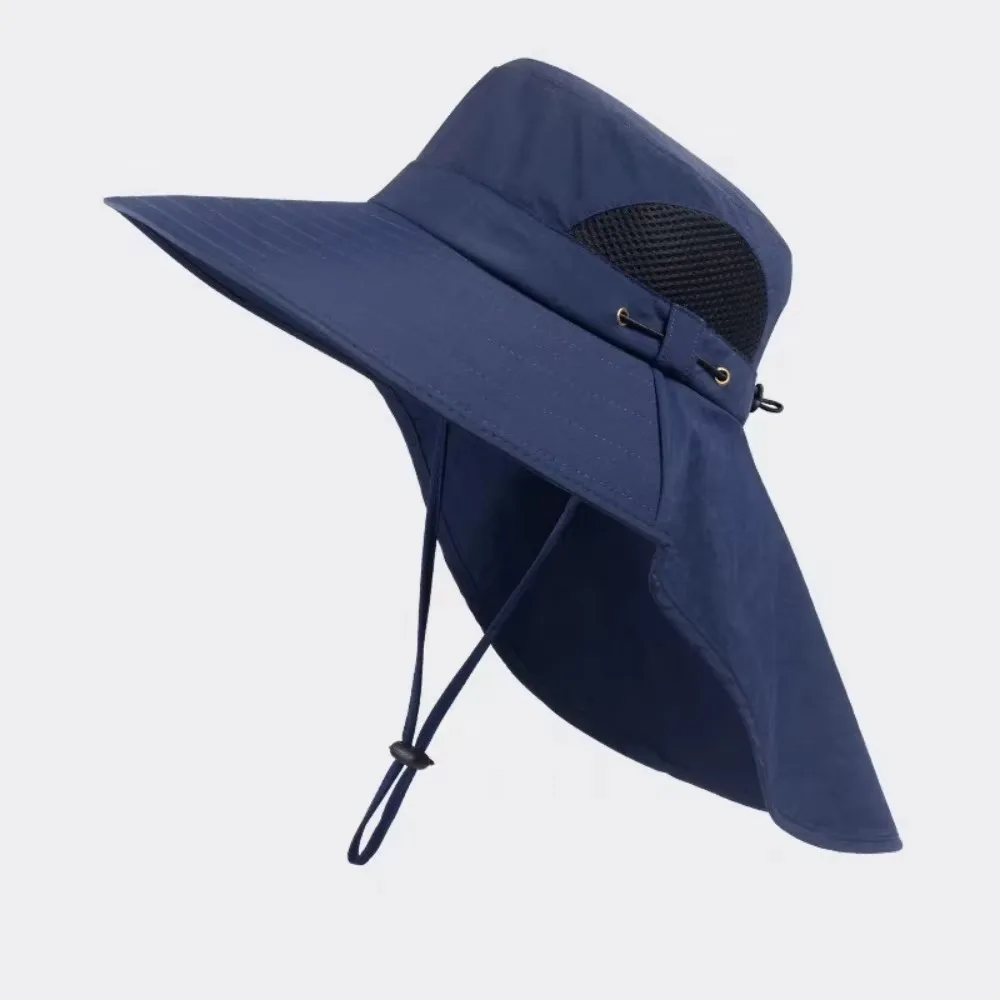 

Durable Caps Mask Set Bucket Hat Wide Brim Sunscreen Fisherman Hat Neck Headband Neck Flap Sun Hat Fishing