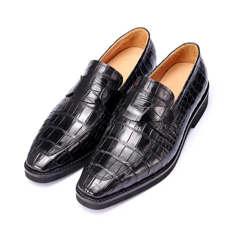 

Piliyuan крокодиловая кожа мужской новый комплект для отдыха мужские Doug ручные деловые мужские туфли мужские лоферы