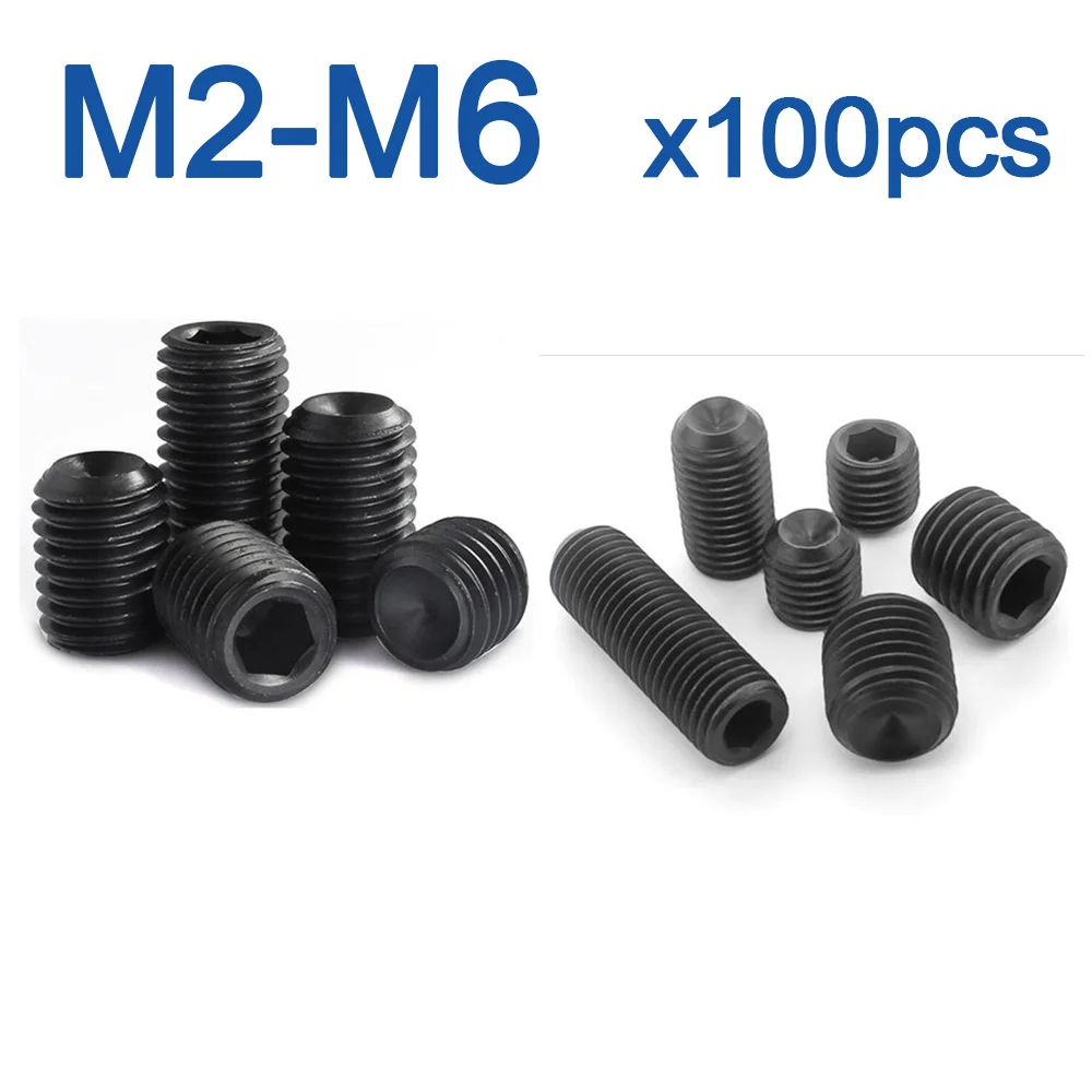 

DIN916 Headless Set Screw M2 M2.5 M3 M4 M5 M6 M8 M10 Carbon Steel Hex Socket Set Screw Hardness 12.9 GRADE