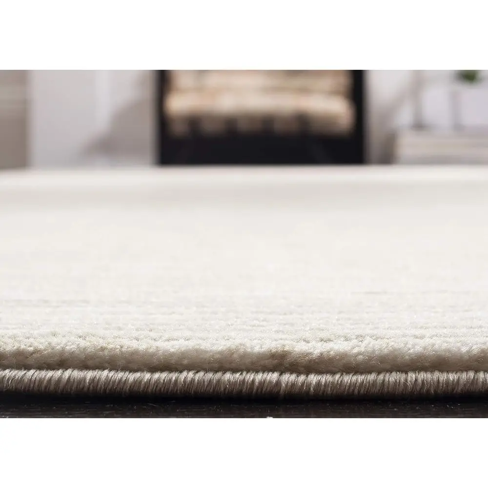 Cream 6'7 Ombre Round Rug - Non-Shedding, Easy Clean, Perfect for Living, Bedroom, Dining