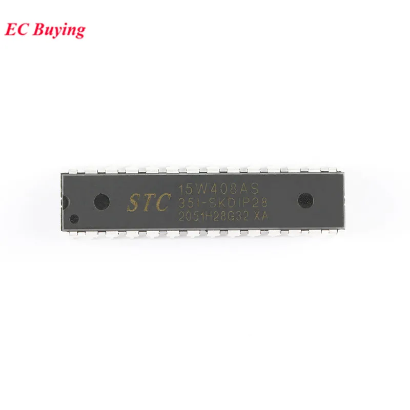 5pcs/1pc STC15W408AS STC15W408 STC 15W408AS Microcomputer Microcontroller MCU SMD STC15W408AS-35I-SKDIP28 1T 8051 Single Chip IC
