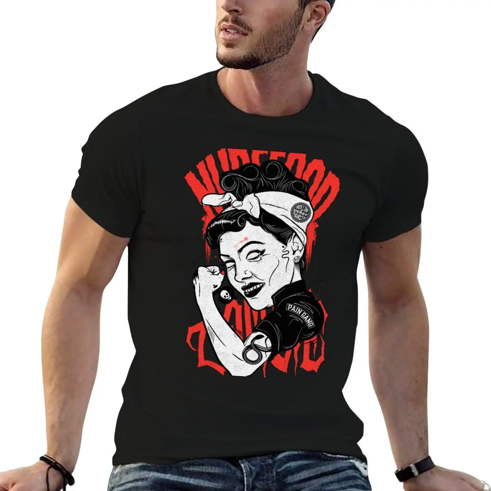 

luxury t high t cotton shirts funny man Gang t brand 100% shirts man man Pain quality T-Shirt shirts