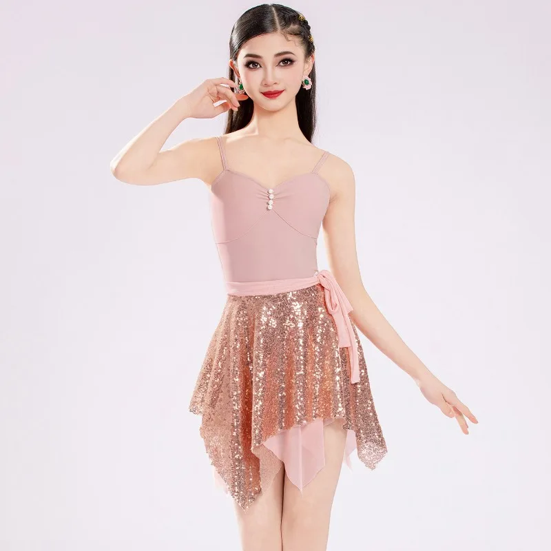 New Spring Summer Collection Girls Latin Dance Outfit Kids  Separates Practice Performance Competition Dance Costume Dancewear