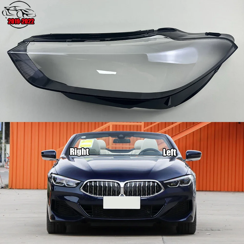

For BMW 8 Series G15 2019 2020-2022 Headlight Cover Transparent Lampshade Headlamp Shell Plexiglass Replace The Original Lens