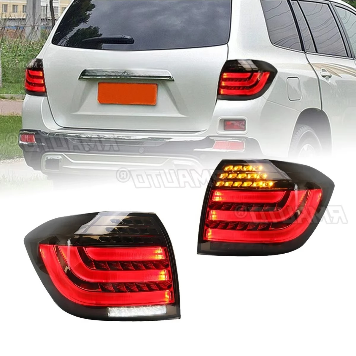 

Для Toyota Highlander 2012-2014 левый правый задний светодиодный задний фонарь задний фонарь задние фонари в сборе широкий светильник угловой фонарь