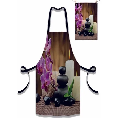 Else Carpet Else Spa Stone Candles Decorated Fabric Chef Dish Kitchen Apron and Towel