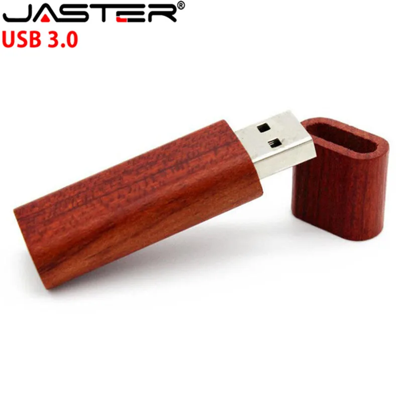 JASTER-pendrive USB 3,0 de madera de bambú, pendrive personalizado, 8GB, 16GB, 32GB, 64GB, regalo