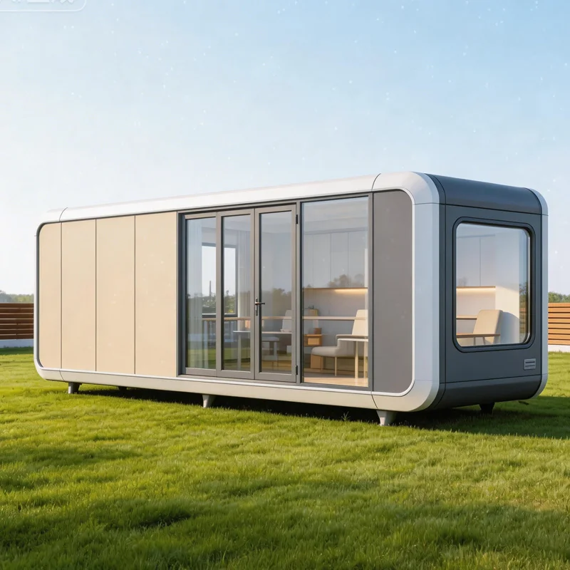 Modular Prefab Container House Portable Tiny Capsule Home For Residential Living Temporary Commercial Accommodation Building