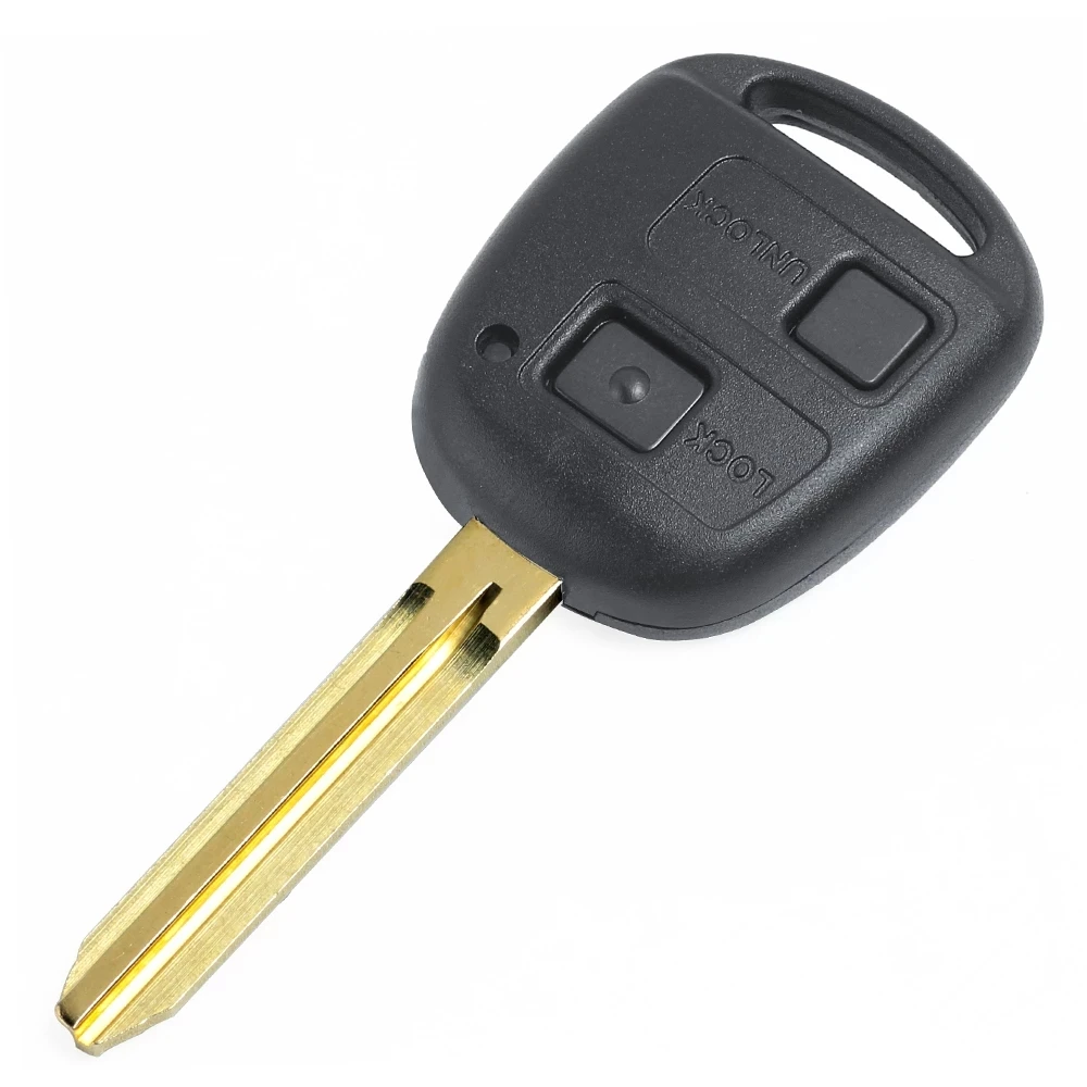 KEYECU 433MHz 4D67 4D68 Chip For Toyota Avensis Tarago Prado 120 RAV4 Kluger 2003-2009 2 Button Remote Key Fob Uncut Blade TOY43