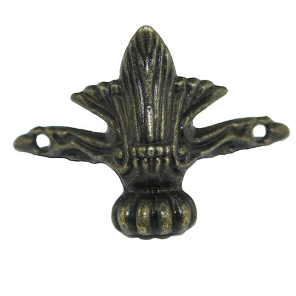 Pernas de móveis de liga de zinco, 8 peças, design retrô, 30x30mm, resistente, sofá otomano, pés de suporte de substituição, acessórios prateados