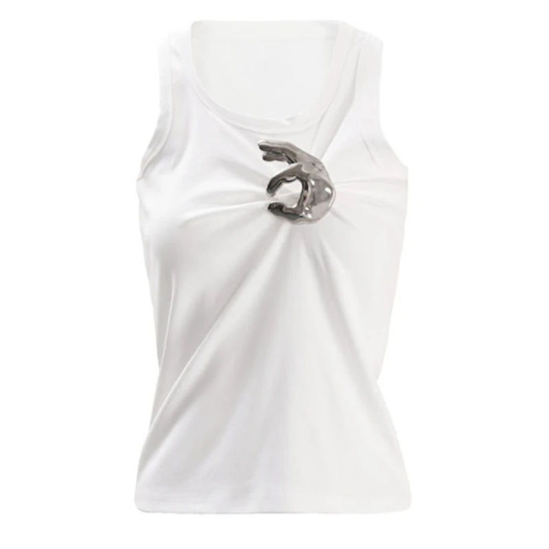 New metal OK gesture pattern brooch exquisite fashion simple versatile brooch pin accessories ladies banquet gift 2024