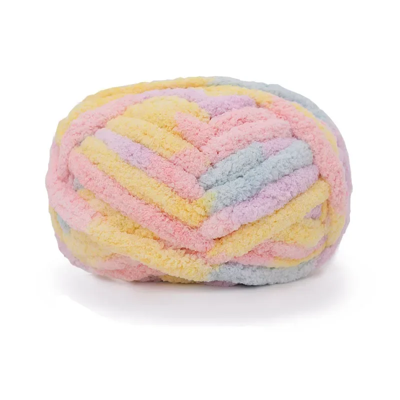 220g Extra Thick Handmade Yarn Thread Large Ball Ice Stripe Thread Hand Woven Scarf Blanket Seat Cushion Pet Nest Thread Ball