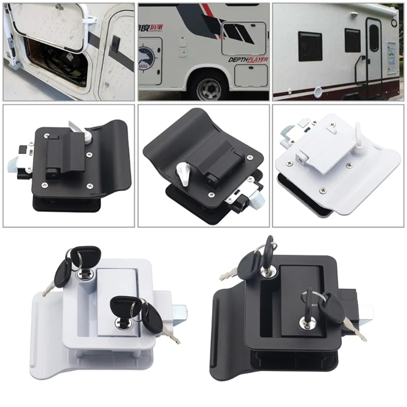 1 Set Durable Camper Car Lock RV Caravan Boat Motor Home Cabinet Drawer Lock Anti-thieft Push Button Latch Furniture Hardware