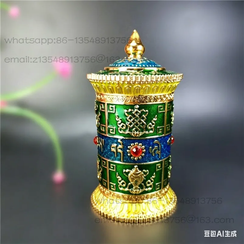 Special Tin Metal Toothpick, Jar Box, Barrel, Cylindrical Gold, Dark Green, Exquisite, Heavy Press To Open.