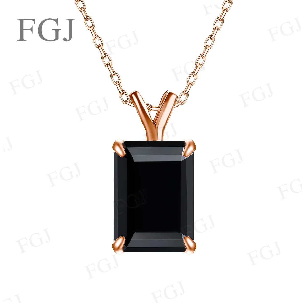 4CT Smaragdschliff Moissanit-Anhänger-Halskette für Damen, 925er Sterlingsilber mit 18K Goldplattierung, edler Schmuck, Hochzeitsgeschenk – Detail 16