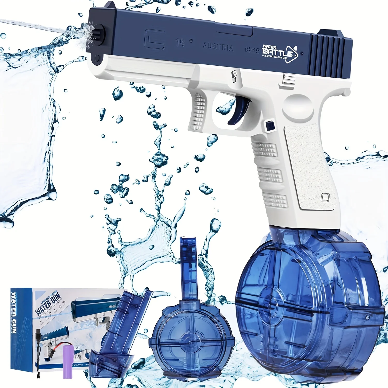 Electric toy water gun, water toy electric water gun, suitable for swimming pools, beaches, outdoor parties