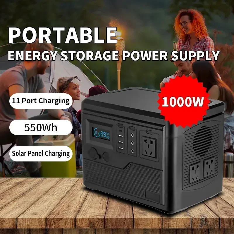 Customizable 1000w 550Wh Portable Power Station Generator for Home Camping Outdoor Travel Laptop Power Supply Emergency