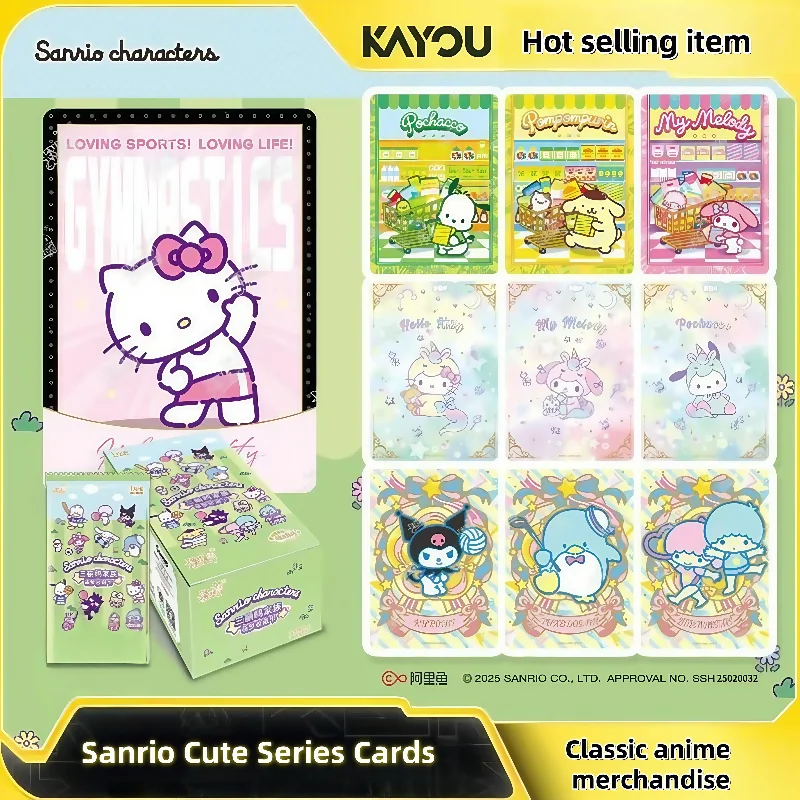 KAYOU ของแท้ซานริโอซีรีส์การ์ดอะนิเมะซินนามอนโรล คุโรมิ มายเมโลดี้สาวน่ารักของเล่นของขวัญวันเกิดคอลเลกชันการ์ด