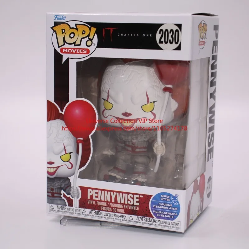 Pennywise con soporte para globos # Figura de Vinilo Funko Pop de IT 2030, Edición Limitada, Escultura Coleccionable, Regalo para Fanáticos de Películas de Terror