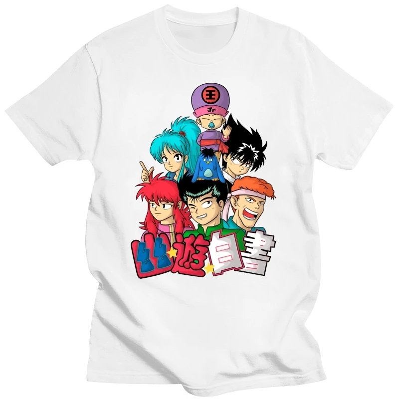 Oversized Tshirt Men Natural Cotton Yuyu Together T-Shirt Men Yu Yu Hakusho T-Shirt Men Amazing Funny Anime T Shirt