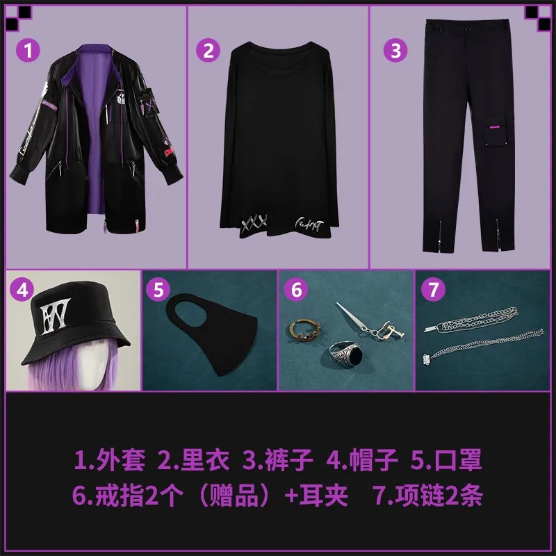 الظاهري Nijisanji Minase Soku تأثيري حلي شعر مستعار أنيمي نمط لعب الأدوار الملابس هالوين زي عيد الميلاد Disfraz Mujer