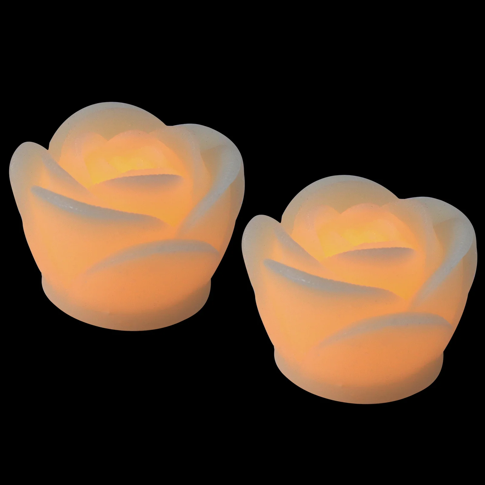 

2Pcs Electric LED Rose Lamps Romantic Desktop Ornament Decorative Flameless Light Atmosphere Lamp