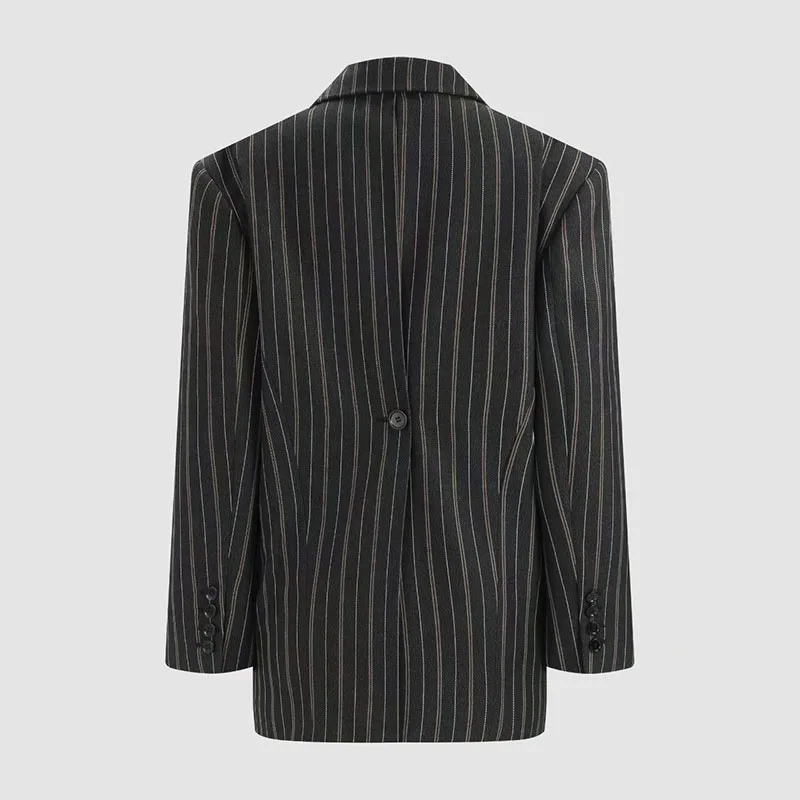 Women's Striped Blazer, Loose-Fit Single-Breasted Lapel Jacket, High-Quality Pants Suit, 2026, New Arrival, Y2K, Suit