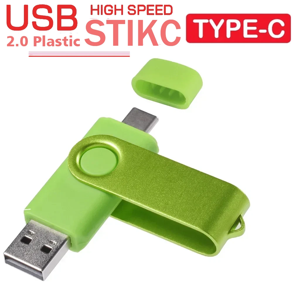 

TYPE-C USB Flash Drive 128GB Red High Speed Pen Drive 64GB Dark Blue Memory Stick 32GB Rotatable USB Stick 16GB Colorful U Disk