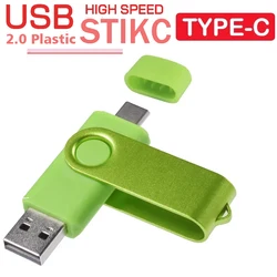 Clé USB TYPE-C 128 Go Rouge Haute Vitesse Pen Drive 64 Go Bleu Foncé Memory Stick 32 Go Clé USB Rotative 16 Go Disque U Coloré