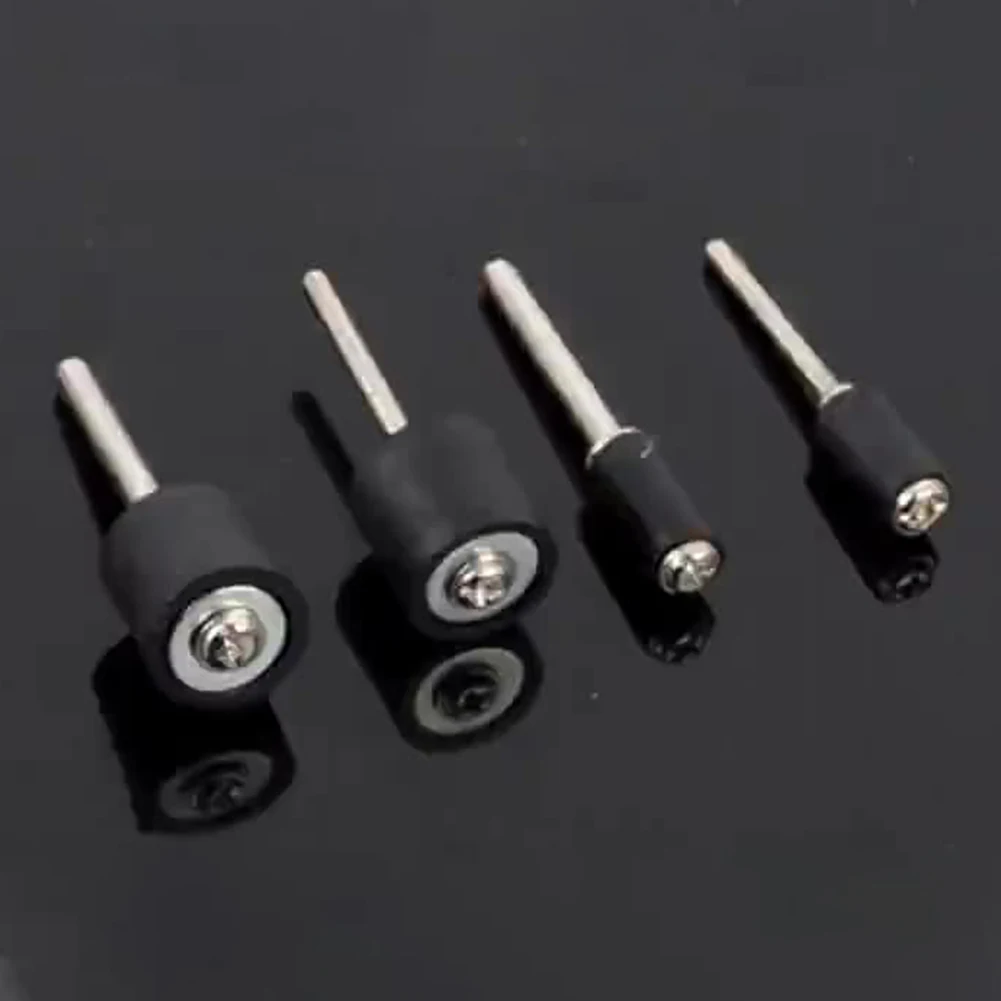 Bộ 6 Cao Su Mandrel 1/8 Inch Máy Xay Trống Chà Nhám Giấy Nhám Vòng Tròn Bộ Đánh Bóng Móng Tay Để Trống Mandrel Mài Phụ Kiện