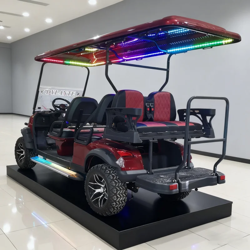 

New Golf Cart 4 6-Seater Electric Hunting Car Four-Wheel Disc Brake Independent Suspension Custom Color Logo Customization