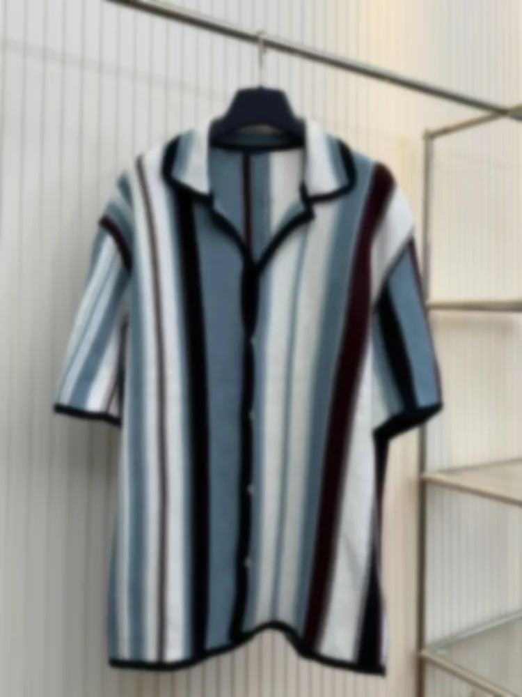 

Sli ort Sve Loose Fit orts with Ba Letter Embroidery Striped Pattern Summer New Arrival Men's Casual Cotton orts