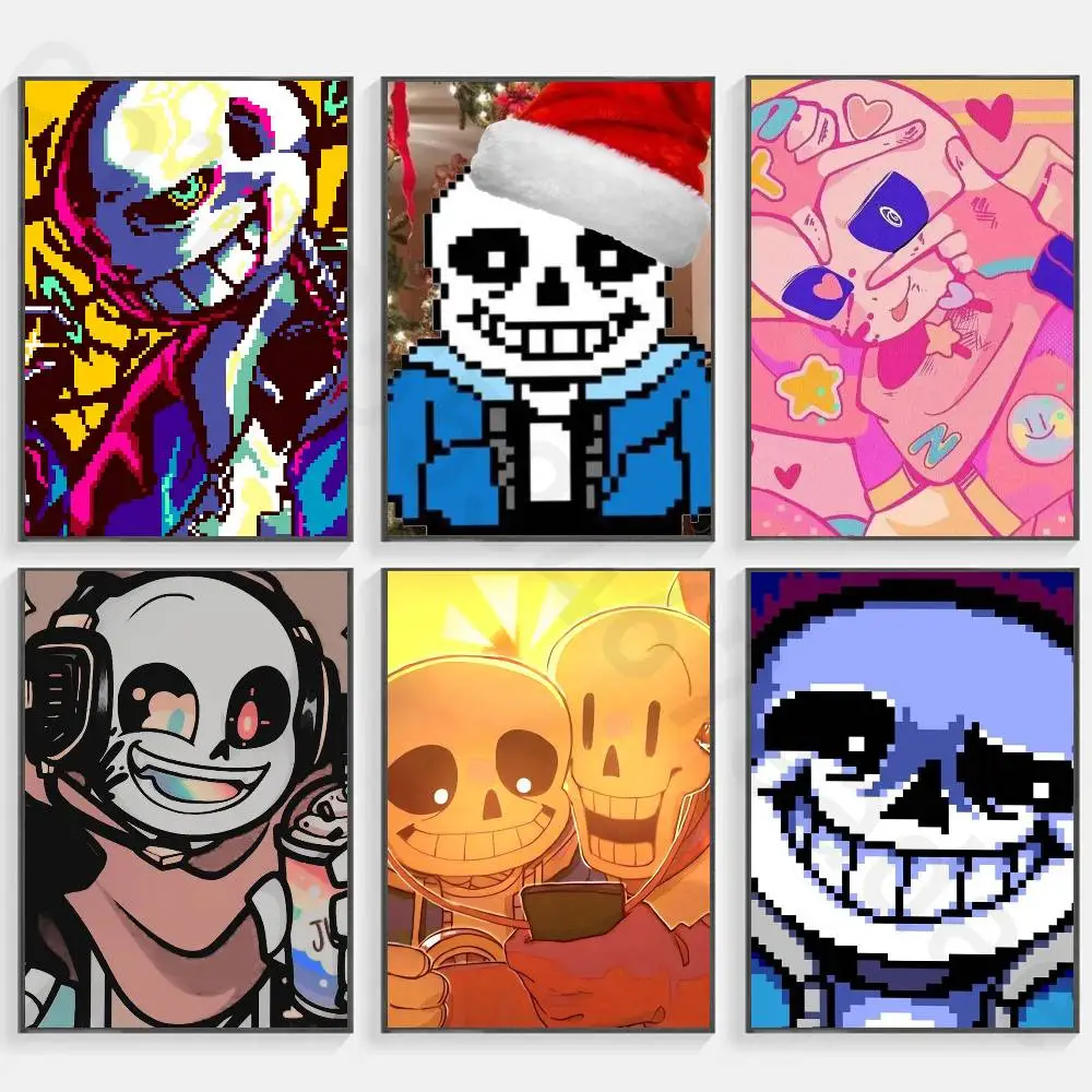 S-Sans Undertale Game  Classic Wall Art, Canvas Print Poster, Suitable for Home, Living Room, Room Decoration Painting