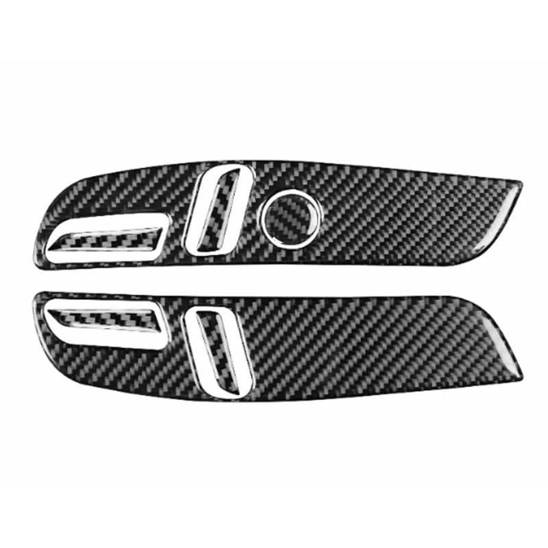 

Hot Selling-Seat Adjustment Button Panel Carbon Fiber Sticker Trim Car Interior Accessories For Tesla Model 3 Highland 2023-2025