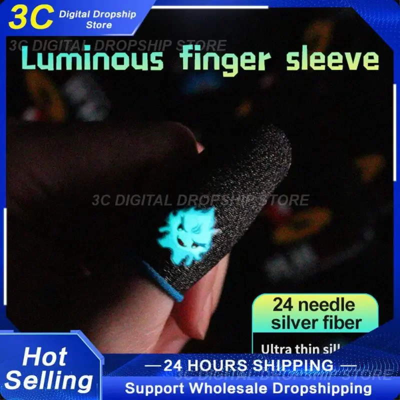 Gamer Gaming Finger Sleeve Ultra-thin Touch Screen Finger Cots Breathable Sensitive For Pubg Gaming Fingertip Gloves