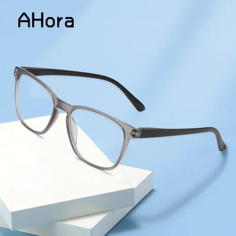 

Ahora Unisex Big Square Frame Reading Glasses Women Men Rradiation Eye Protection Computer Eyeglasses For Presbyopia Oculos +1.5