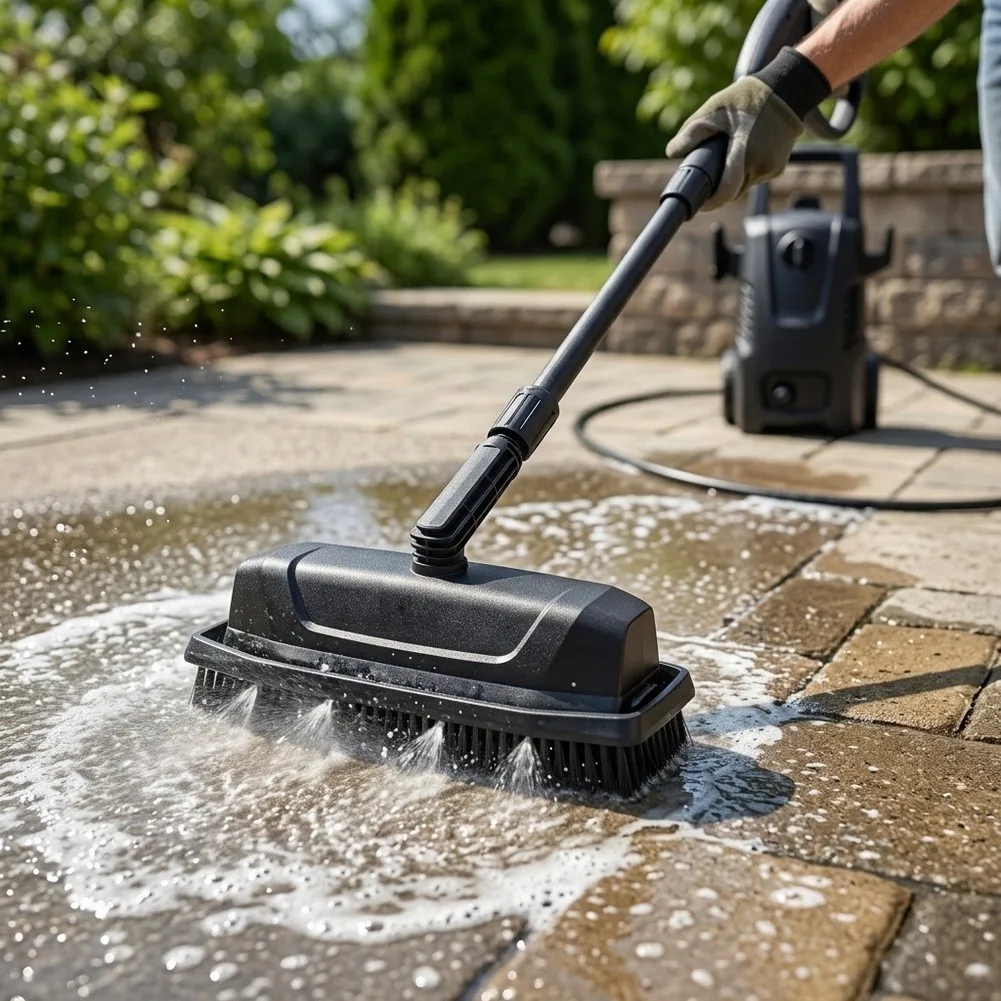 Pressure washer extension tube kit engineered for Karcher models to enhance reach for exterior home cleaning jobs