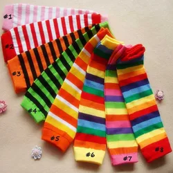 Nieuwste Baby Beenwarmers jongen meisjes Legging Panty Regenboog Sokken baby peuter ruche Arm beenwarmers beenwarmers