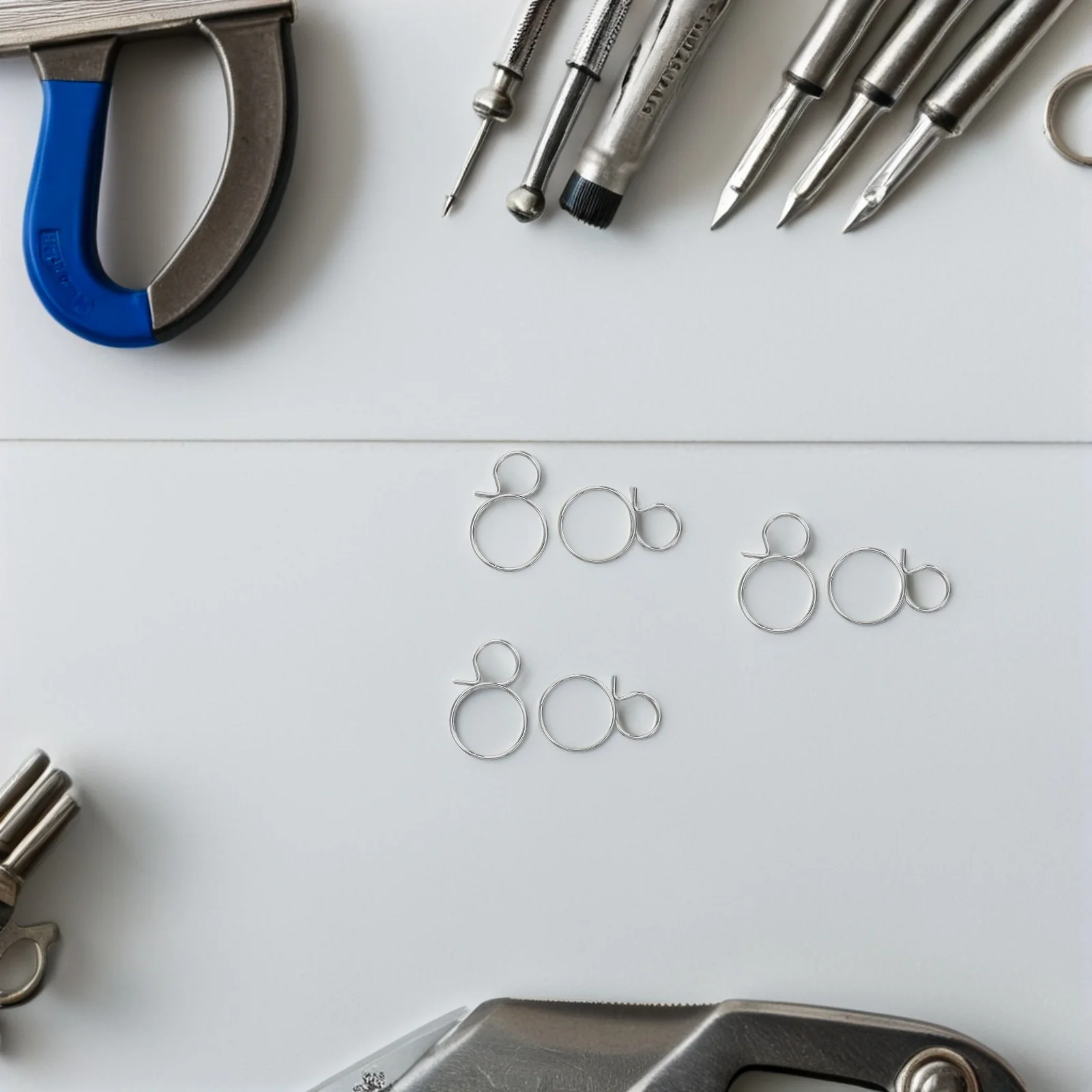 

100pcs Crystal Lamp Accessories Stainless Steel Figure 8 Hooks For Chandelier Lamps Metal Pendant Light Connectors - Diy