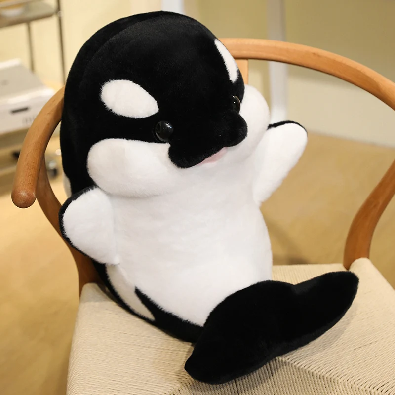 35/50 سنتيمتر لطيف القاتل الحوت ألعاب من القطيفة لينة محشوة المحيط ألعاب حيوانات وسادة لهدايا عيد الميلاد عيد الميلاد
