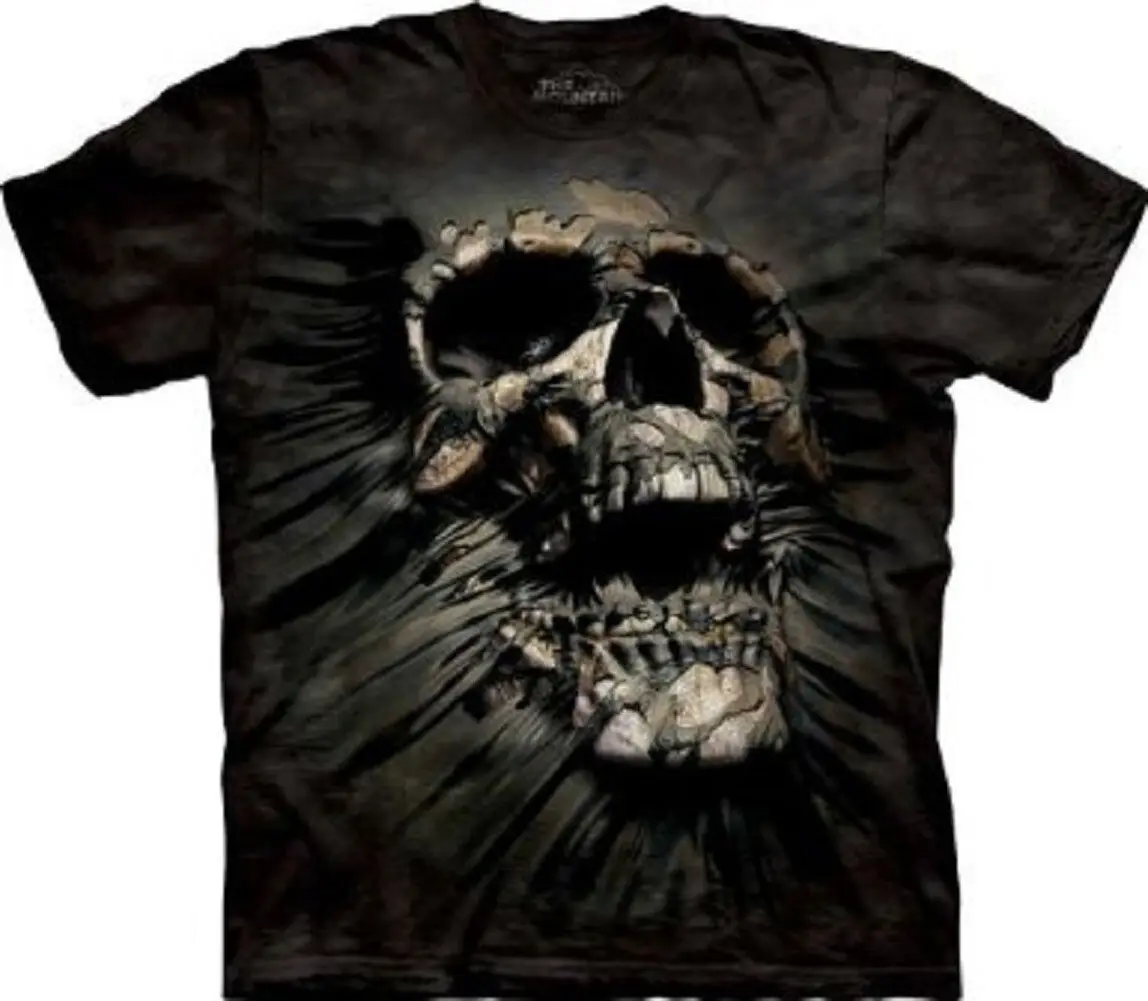 

Breakthrough Skull Tie Dye Adult T-shirt - Dark,Horror,Skull,Freaky,Weird,Sick T