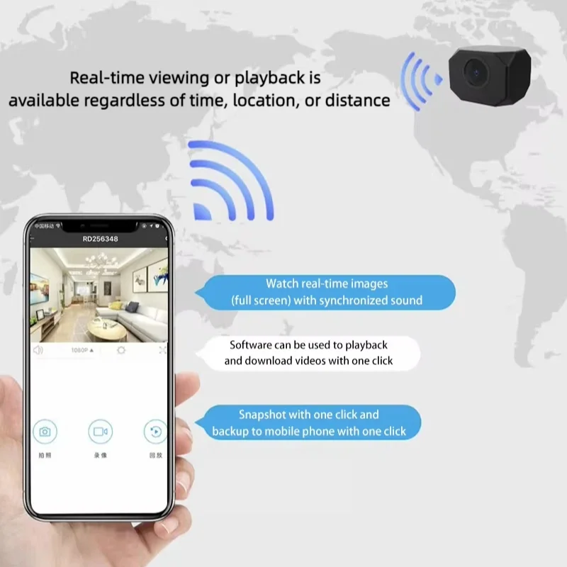 Lenovo Wireless Camera 4K Surveillance Security Mini Video Cam Night Vision Motion Detect Camcorder Mini Cam Monitor Smart Home image 3