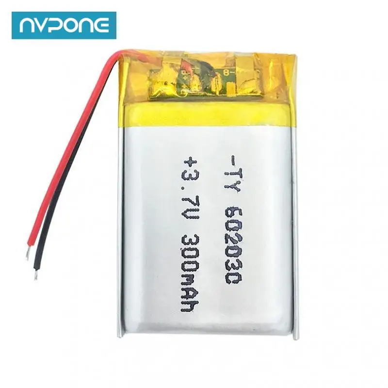 3.7V 300mah 602030 Li po Polymer Battery for Bluetooth Pen Camera MP3 MP4 MP5 PSP GPS Replacement Bateria 303040 062030 Battery