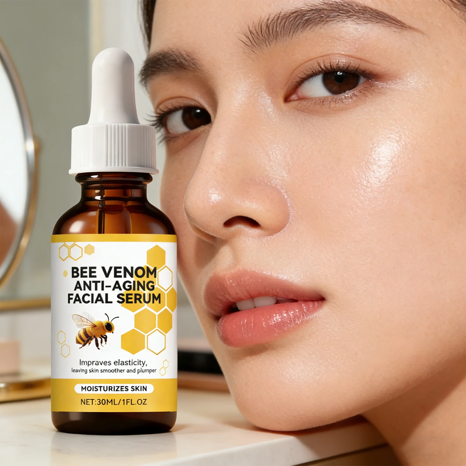 Bee Venom Facial Serum Anti Aging Firming Lift Winter Skincare Moisturizing Repairing Holiday Special New Year Beauty Box 30ml
