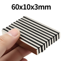 60x10x3mm Super Strong Neodymium Magnet N35 NdfeB Permanent Magnetic imanes Block Powerful Magnets Refrigerator